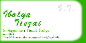 ibolya tiszai business card